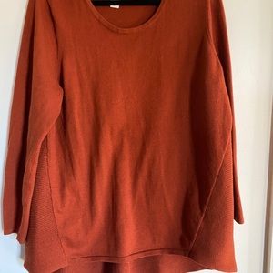 Chico’s burnt orange long sweater Sz 3